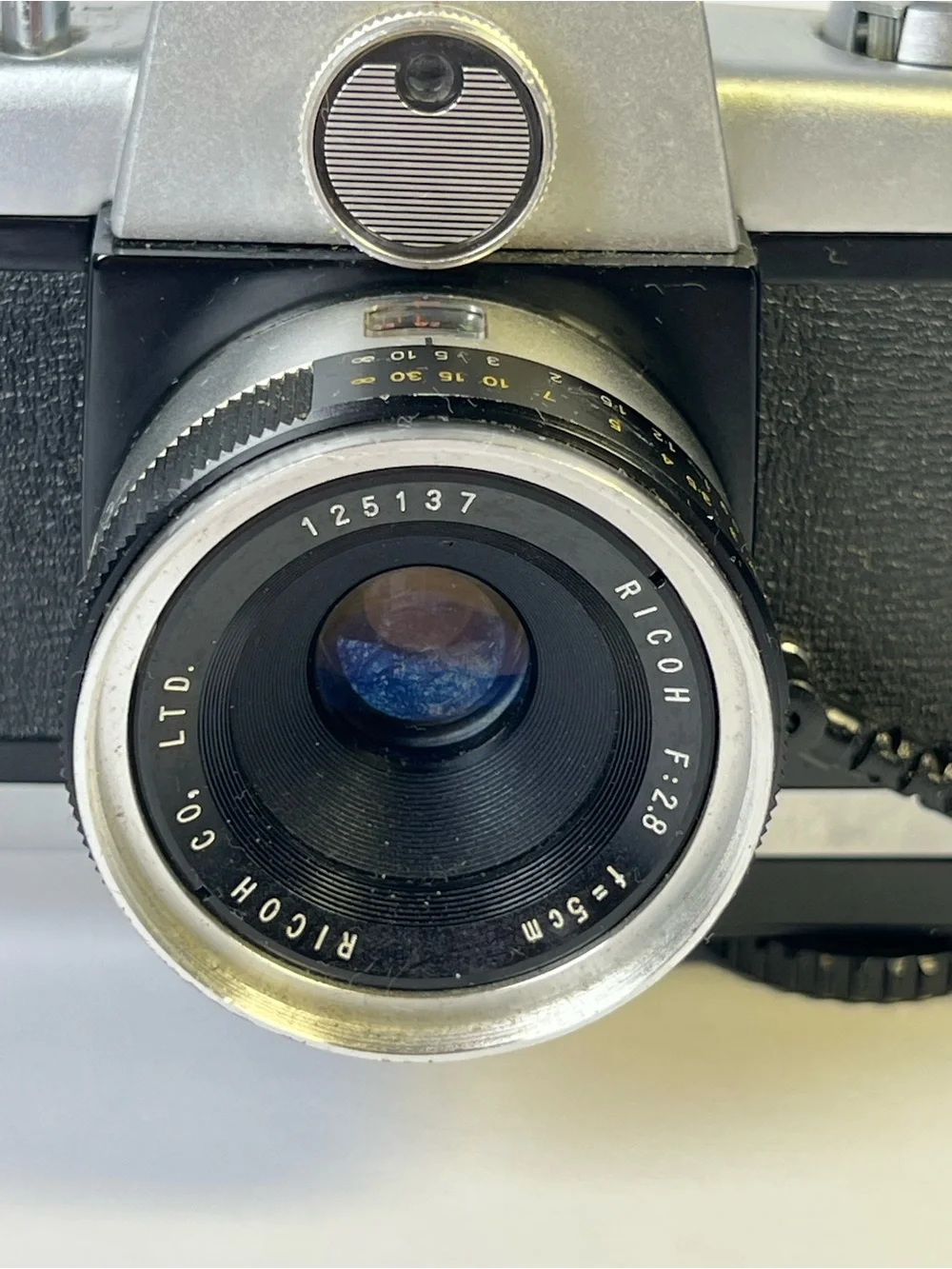 Ricoh 35 Flex 35mm Film Camera F2.8 Len Sunpak Thyristor MG-1 Flash Grip Vintage